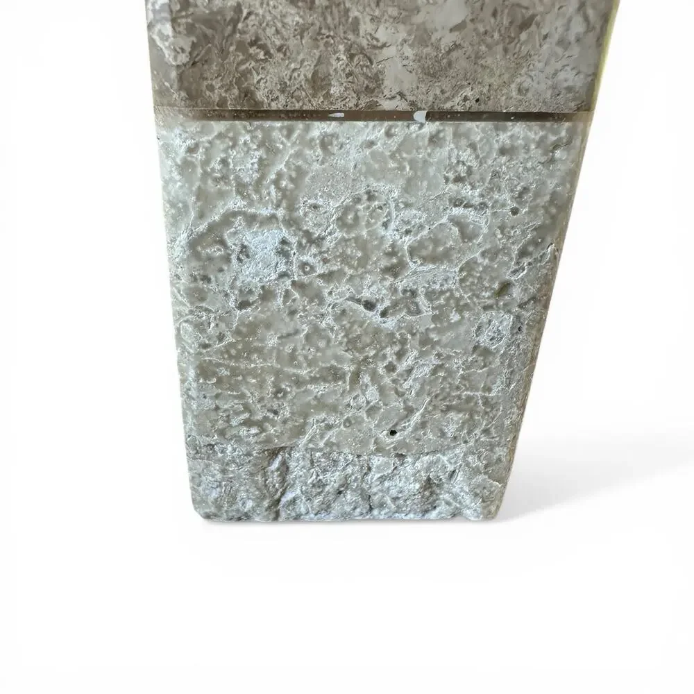 Luxury Travertine Marble Toothbrush Holder 3 Slot Heavy Stone Bathroom Spa Decor